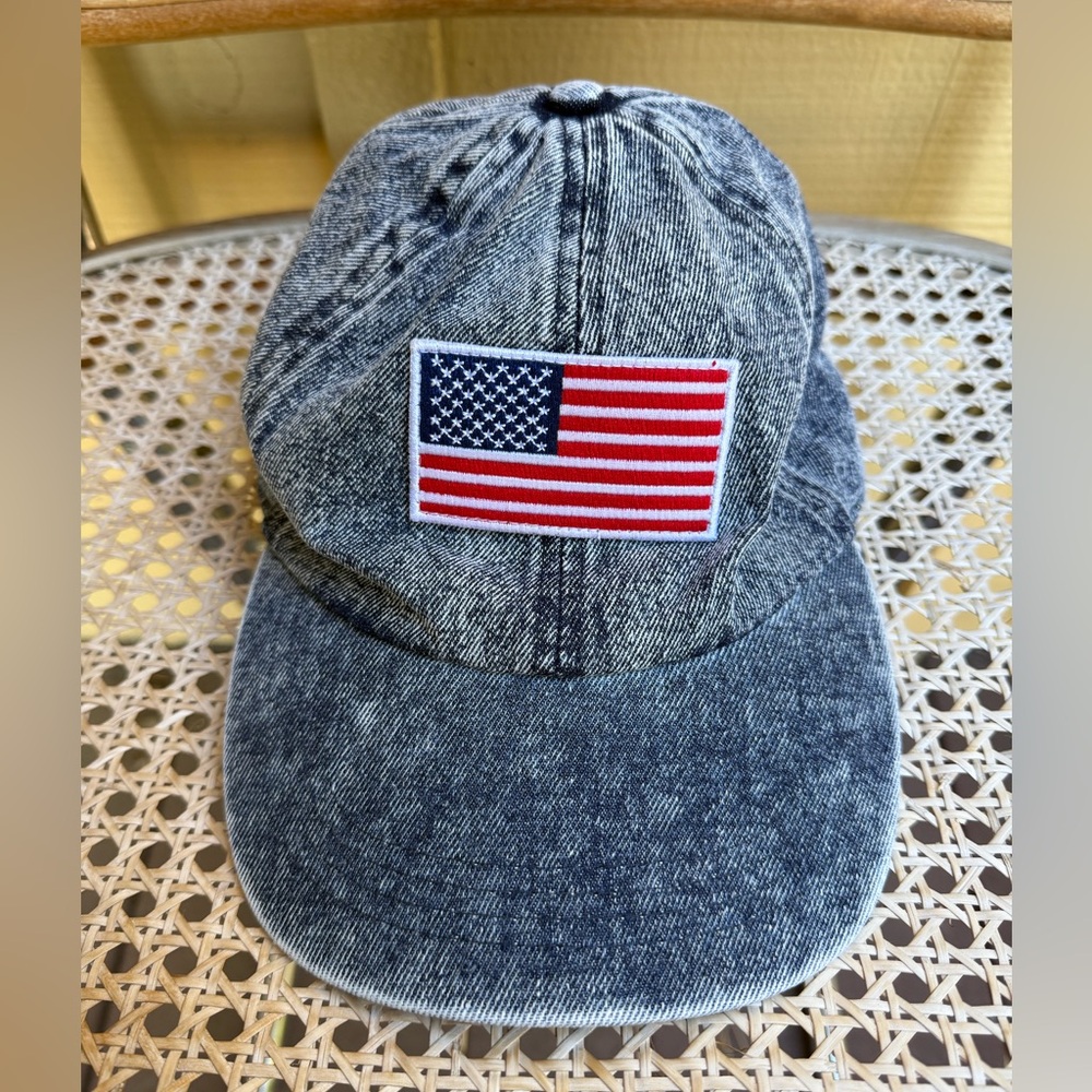 David and Young American Flag Denim Baseball Cap